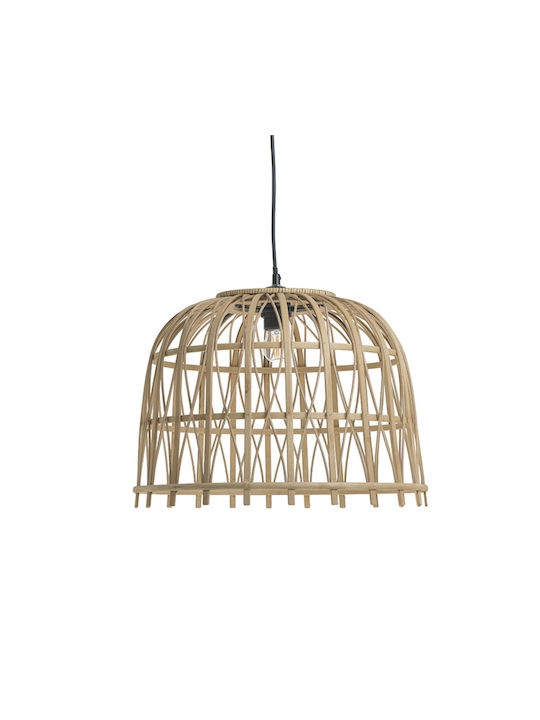 Inart NATURAL Pendant Light Beige with Socket E27 43x32cm