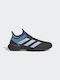 Adidas Adizero Ubersonic 4 Tennisschuhe Tongelände Grey Six / Blue Dawn / Core Black