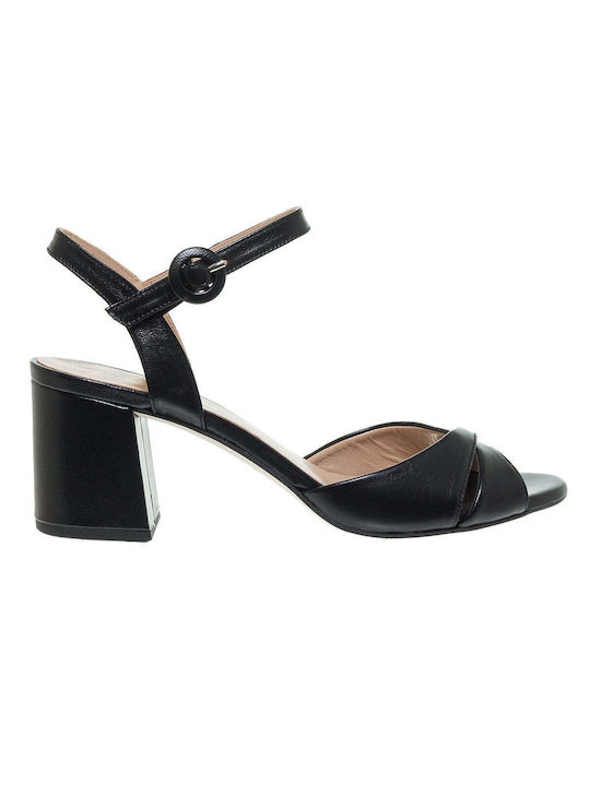 Mourtzi 55/55368 Leather Women's Sandals In Black Colour