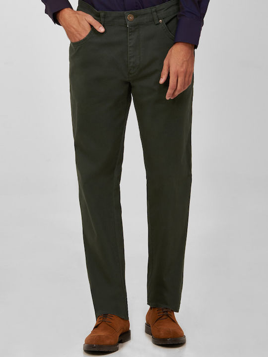 Modern fit Winfield Dark Green Monochrome Trousers ALL DAY, CASUAL, BUSINESS