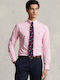 Long-sleeved Cotton Shirt Pink
