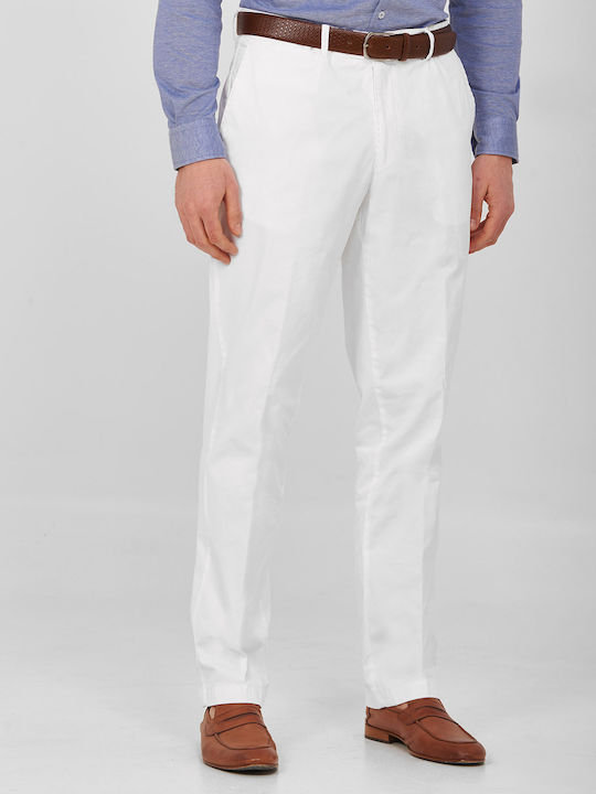 Chinos modern fit Kaiserhoff White Cotton Monochrome Evening, ALL DAY, CASUAL, BUSINESS, BLAZER, WEDDING