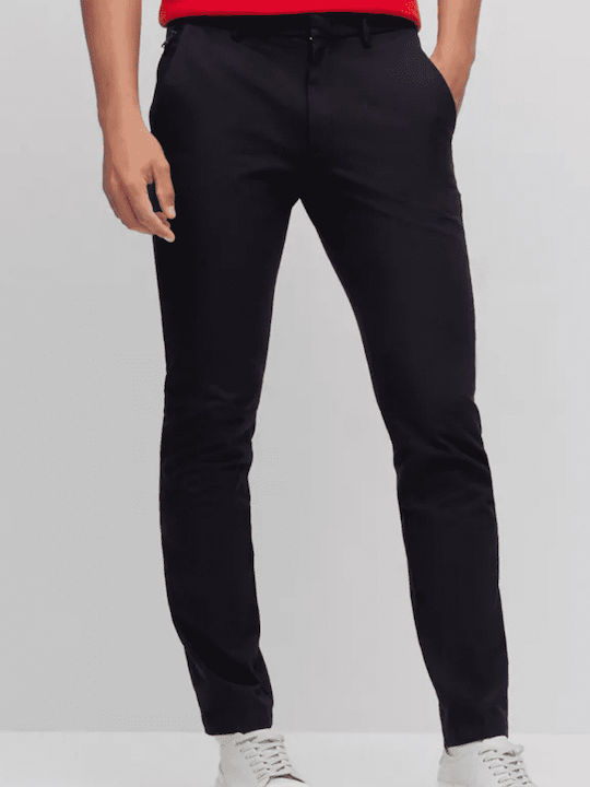 Hugo Boss Ανδρικό Παντελόνι Chino Ελαστικό Μαύρο