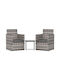 Set Lounge for Small Outdoor Spaces Gray with Pillows 3pcs