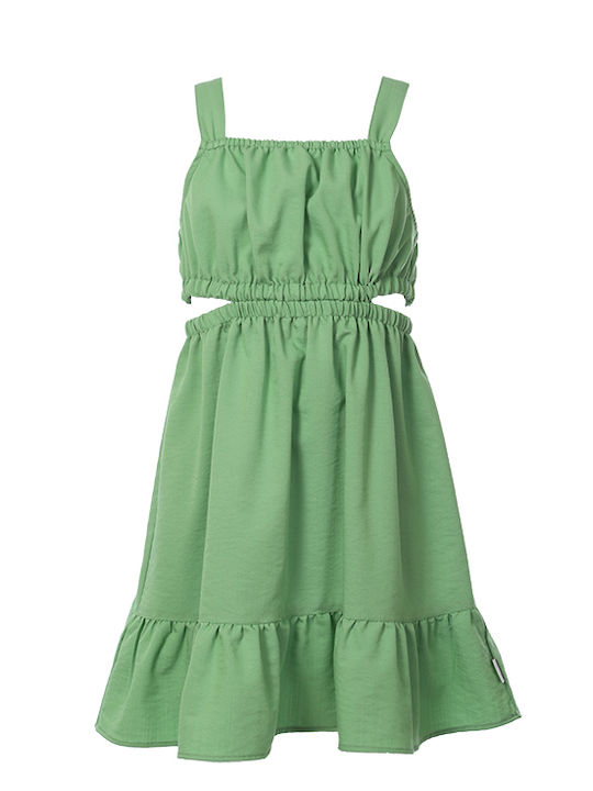 Matoufrance Citrus Παιδικό Φόρεμα Αμάνικο Πράσινο