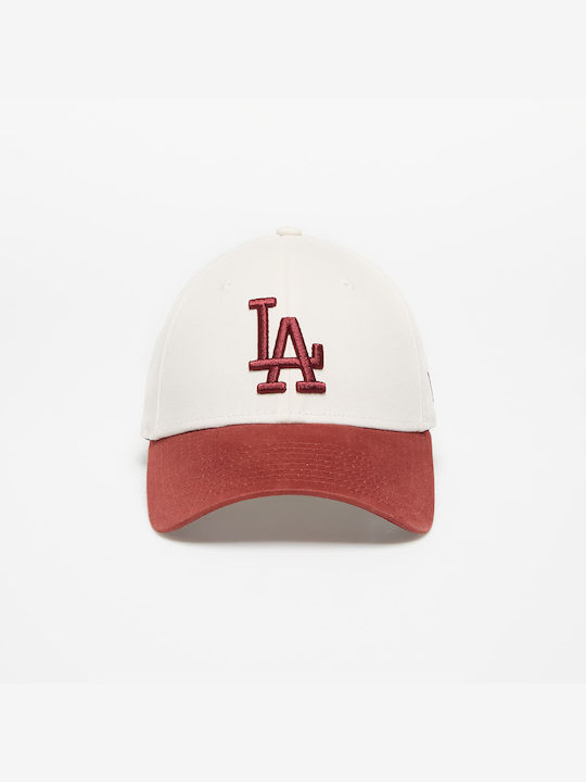 New Era LA Dodgers Jockey Light Cream/ Cardinal