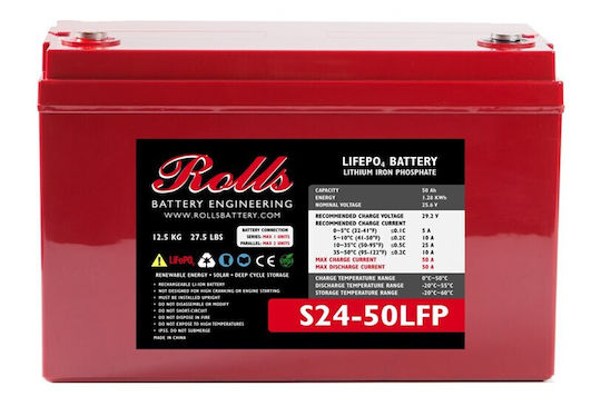 Rolls Baterie Fotovoltaică Tip închis Ciclu adânc 26.5V 50Ah (S24-50LFP)