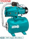 Total TWP415006 Single Phase Water Pressure Pump with Horizontal 24 Litre Container 2hp