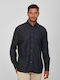 Denim Button Down Modern Fit Shirt by Kaiserhoff, Blue, COTTON BUTTON-DOWN SOLID COLOR ALL DAY, CASUAL, BUSINESS, BLAZER