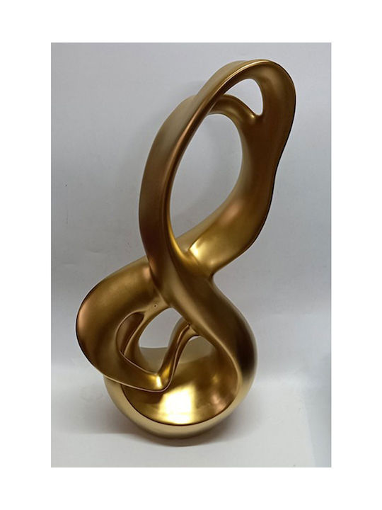 Καρβούνης Ceramic Abstract Table Decor Gold 45.72cm