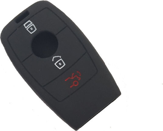 Silicone Car Key Cover Case with 3 Buttons for Mercedes Benz Silicone Case for Mercedes Key Black