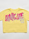 Kids' Crop Top Short Sleeve Yellow