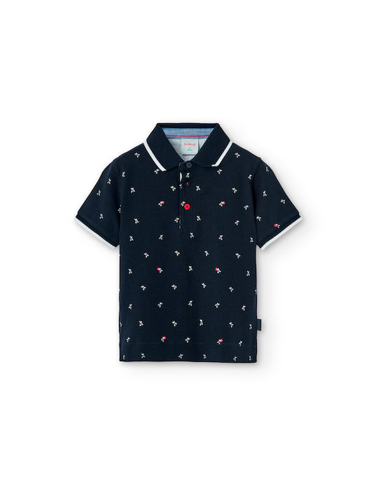 Boboli Kids Polo Short Sleeve Navy Blue