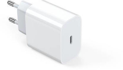 Jellico Зарядно без кабел с USB-C порт 20W Доставка на енергия Бял (AK180)