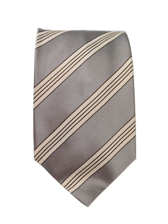 PAL ZILERI TIE 9CM STRIPED GREY