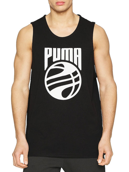 Puma Essentials Bluza Sportivă pentru Bărbați cu Mânecă Scurtă Neagră