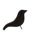 Present Time Dekorativ Vogel aus Holz in Black 16x9cm 1Stück