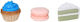 Tikiri Cupcake Kuchen Macaroon Beißringe Zahnen Linderung aus Gummi für 0 m+ 3 Stück