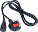 Akyga Schuko - IEC C13 Cable 1.5m Μαύρο AK-AG-01A