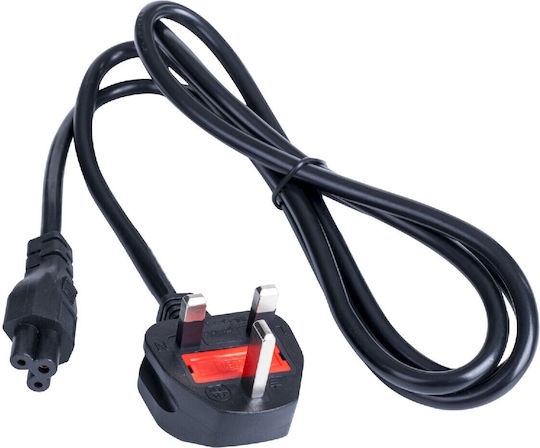 Akyga Schuko - IEC C5 Cable 1.5m Μαύρο AK-AG-02A