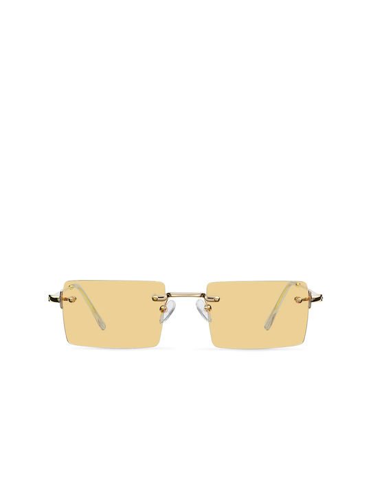 Meller Rufaro Sunglasses with Gold Metal Frame and Yellow Lens RU-GOLDYELLOW