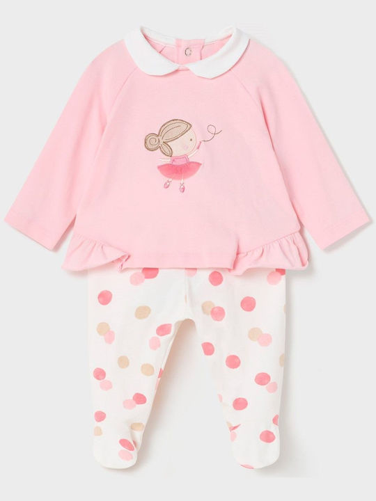 Mayoral Kids Set with Pants Winter 2pcs Pink