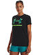 Under Armour Sportstyle Graphic Damen Sport T-Shirt Schnell trocknend Schwarz