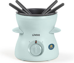 Livoo Fondue-Topf Elektrisch aus Edelstahl für 4 Personen Grün 25W