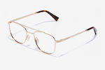 Hawkers Malbec Metallic Blue Light Blocking Glasses Gold