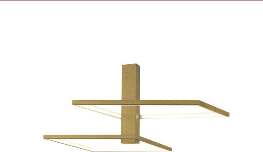 Luma Πλαφονιέρα Οροφής 54εκ. Oxidized Gold με Ενσωματωμένο LED