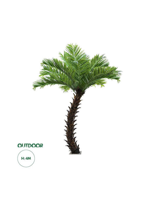 GloboStar Arbore Artificial pentru Exterior Palmier Roebelenii Green 400cm 1buc