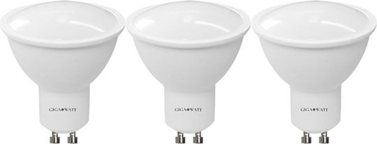 GigaWatt LED Bulbs 9W for Socket GU10 Natural White 900lm 3pcs