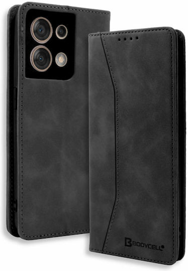 Bodycell Book Δερματίνης Μαύρο (Oppo Reno 8 5G)