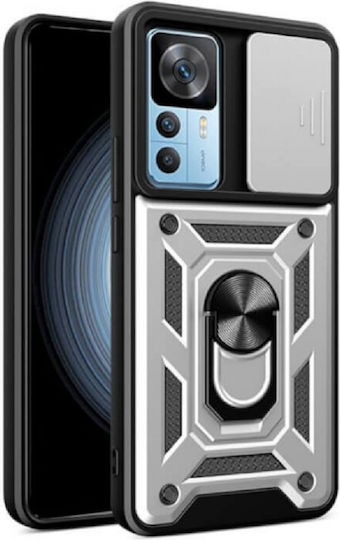 Bodycell Armor Slide Back Cover Plastic Silver (Xiaomi 12T / 12T Pro)