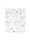 Jukki Transport Flannel Swaddle Wrap Blue 70x80cm.