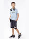 Hashtag Kids Set with Shorts Summer 2pcs Light Blue