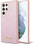 Guess Fixed Glitter Plastic Back Cover Pink (Galaxy S23 Ultra)