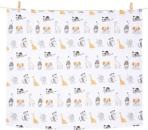 Jukki Giraffe & Others Pânză de Înfășat din Muselină Multicolor 70x80εκ.