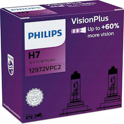 Philips Vision Plus Car H7 Light Bulb Halogen 3...