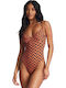 Cross Step One-Piece Swimsuit Orange