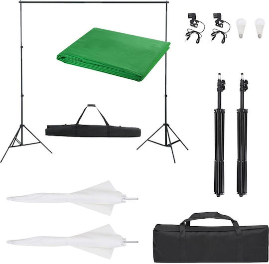vidaXL Set Lights and Background Lighting Kit for Studio
