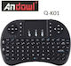 Andowl Q-K01 Wireless Keyboard with Touchpad English US