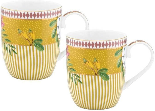 PiP Studio La Majorelle Κούπα από Πορσελάνη Κίτρινη 145ml 2τμχ