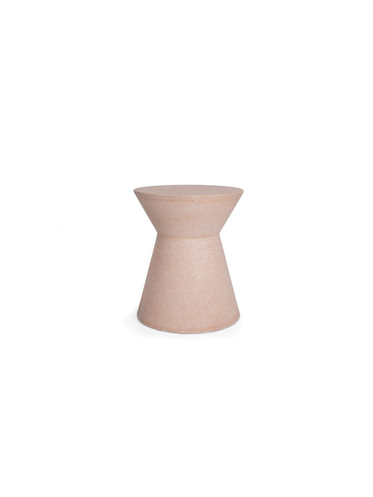 Σκαμπό από Τσιμέντο Biella Terazzo Pink / White 35x35x44cm