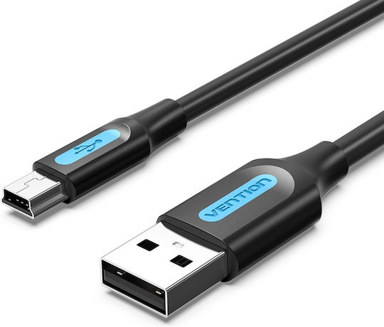Vention USB 2.0 Кабел USB-A мъжки - мини USB-B мъжки Черен 1.5м COMBG