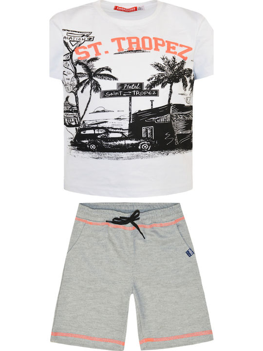 Kids' Set with Shorts Summer 2pcs White 12-223146-0