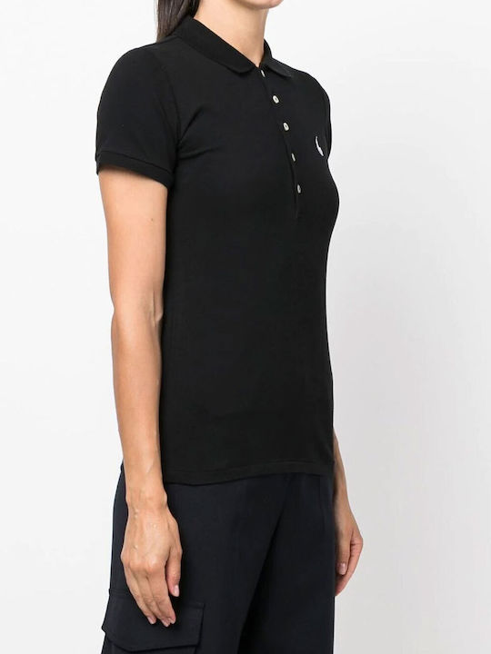 Ralph Lauren Women's Athletic Polo Shirt Short Sleeve Black