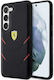 Ferrari Hot Stamp Lines Plastic / Silicone Back Cover Black (Galaxy S23)