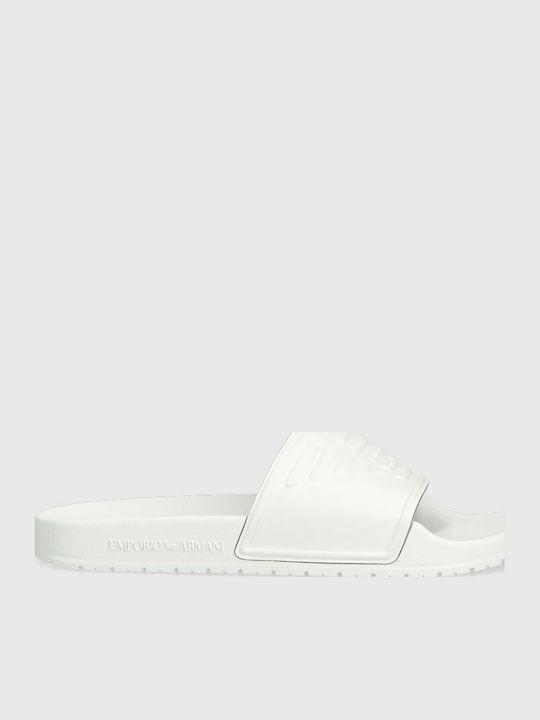 Emporio Armani Men's Slides White