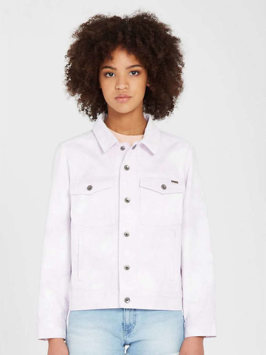 Volcom Radstone Women's Short Lifestyle Jacket for Spring or Autumn White B1512303-LOR